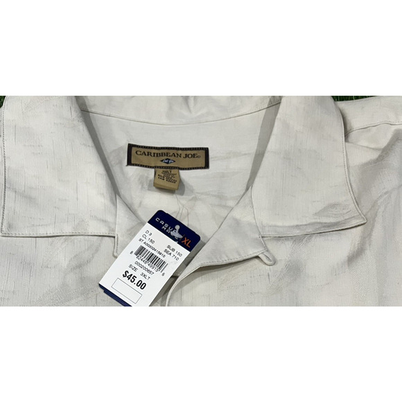 Caribbean Joe Shirt Hawaiian Shirt Leaf Design Button Down 3XLT NEW - Picture 5 of 8